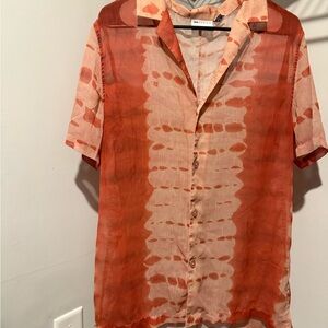 Men's sheer Asos Button-Up Shirt
